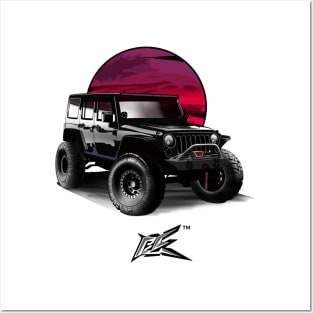 jeep wrangler rubicon black Posters and Art